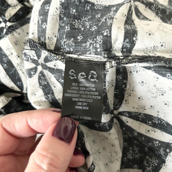 Sea New York Catalina Calico Quilted Pleated Printed Cotton Mini Dress Sz Small - Picture 6 of 6